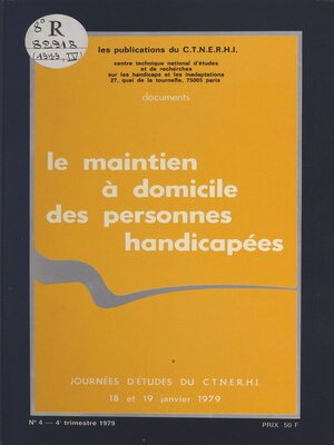 cover image of Le maintien à domicile des personnes handicapées